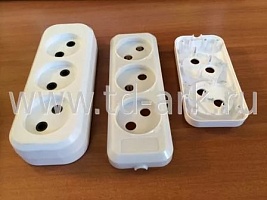 Корпус удлинителя, материал Полистирол ударопрочный